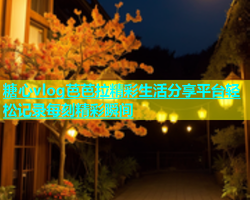 糖心vlog芭芭拉精彩生活分享平台轻松记录每刻精彩瞬间